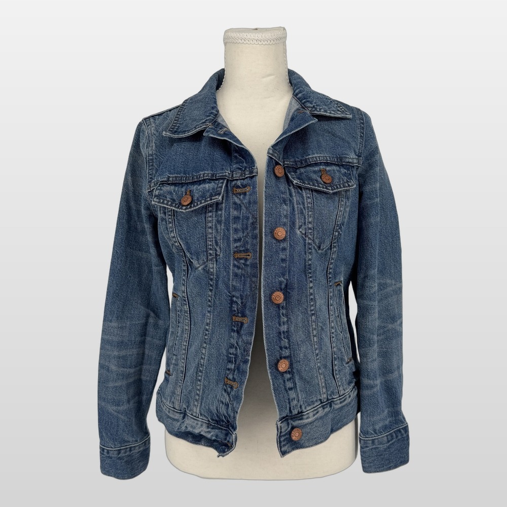 Madewell Denim Jacket Womens S Blue Cotton‎ Trucker Western Classic Minimalist